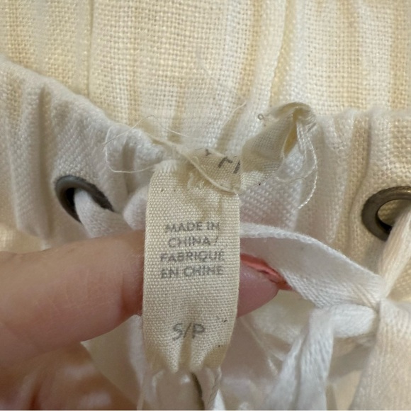 EILEEN FISHER white side split linen skirt - Picture 4 of 6